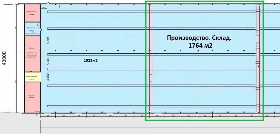 Производственное помещение 1 764 м², аренда, г. Лобня, Московская обл. — фотография 1